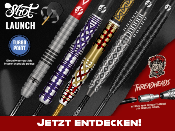 SHOT Darts Neuheiten: Neue Steeldarts &amp; innovatives Turbo Point System - Die neuen Shot Darts sind da!