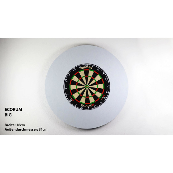 Ecorum BIG 18cm – Nachhaltiger Dart Surround aus 100% Polyester, multifunktionell einzigartig