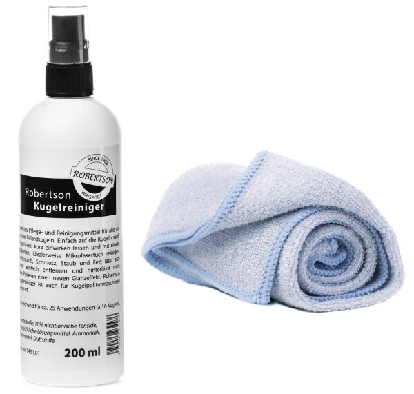 Billard Kugelreiniger Robertson 200ml inkl. Mikrofasertuch