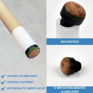 Billard Pool Queue ECO einteilig