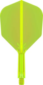 Target Flights K-FLEX neon yellow SHAPE No6 short 19mm