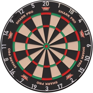 Bulls Shark Pro Dartboard 2026 + 6 WA Steeldarts Black