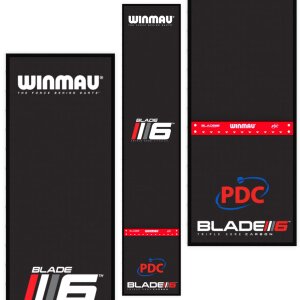 Winmau Dartteppich Pro-Zone Precision Blade 6 mit Holzabwurflinie (8215) 60x300cm