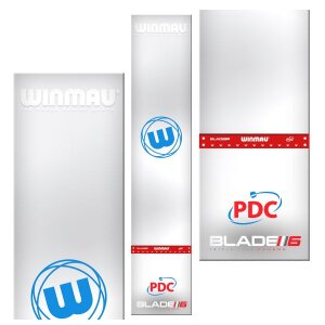 Winmau Dartmatte Clearzone PVC mit Holzabwurflinie (8213) 60x300cm
