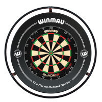 Winmau Set: Dartboard Blade 6 Triple Core + Plasma Beleuchtung + Surround schwarz
