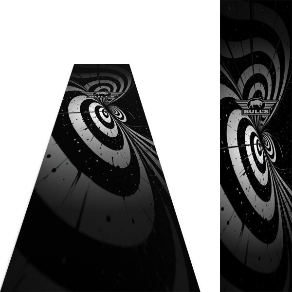 Bulls Illusion Black White Dartteppich 55x241cm