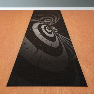 Bulls Dartteppich Illusion Black White 55x241cm