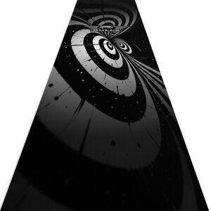 Bulls Illusion Black White Dartteppich 55x241cm