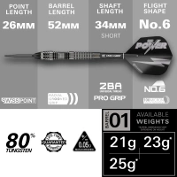 Target Steeldarts PHIL TAYLOR POWER 8-ZERO BLACK SP 25g 2