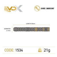 Winmau Steeldarts Michael van Gerwen MVG Evo-X 21g