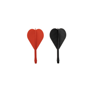 Karella Softdart Ersatzflights PVC 50er-Set rot/schwarz