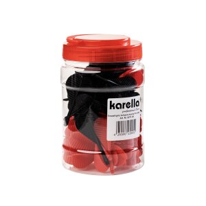 Karella Softdart Ersatzflights PVC 50er-Set rot/schwarz