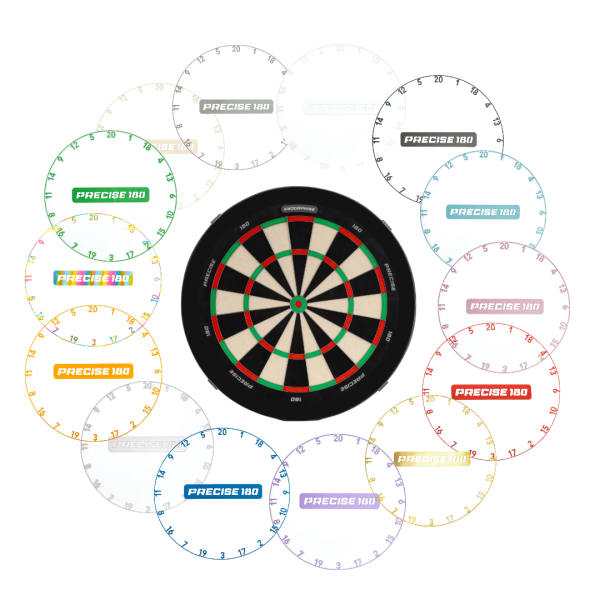 Precise 180 Endorphine Dartboard mit Zahlenring