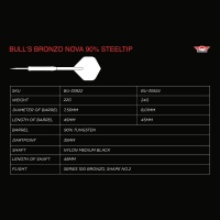 Bulls Steeldarts Bronzo Nova 90% 24g 4