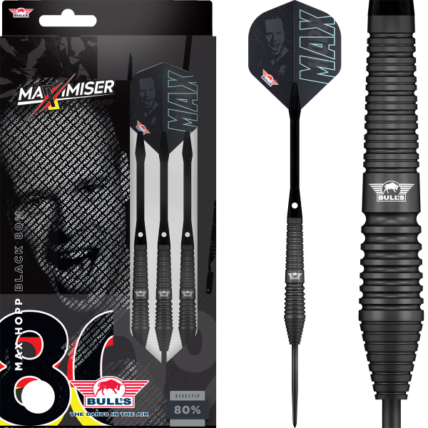 Bulls Steeldarts Max Hopp 80% Black 22g