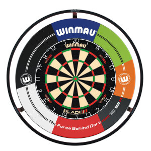 Winmau Set: Dartboard + Beleuchtung + Surround