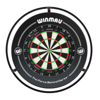 Winmau Set: Dartboard Blade 6 TC 360 + Plasma Beleuchtung + Surround schwarz