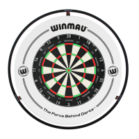 Winmau Set: Dartboard Blade 6 TC 360 + Plasma Beleuchtung + Surround weiss
