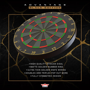 Bulls Dartboard Advantage Black Edition
