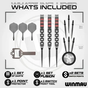 Winmau Steeldarts FORNAX Parallel Switch Point 22g