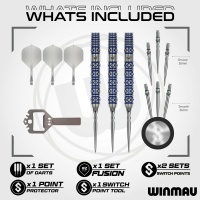 Winmau Steeldarts LUNARIS  (PARALLEL BARREL) 23g 2