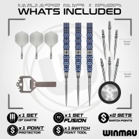 Winmau Steeldarts LUNARIS  (TAPERED BARREL) 24g 2