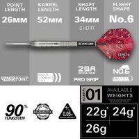 Target Steeldarts NATHAN ASPINALL G1 95% Tungsten SP 26g