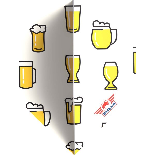 Bulls Flights Design 100 Beer Cartoons No.2