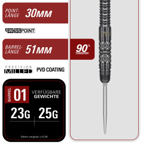 Target Japan Steeldarts BLACK MARQUE CREED 90% 23g SP