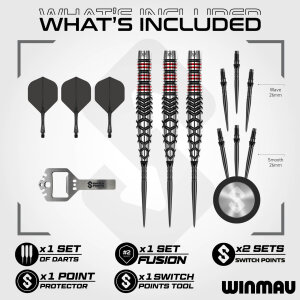 Winmau Steeldarts FORNAX Torpedo Switch Point 23g