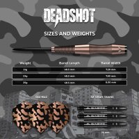 Mission Steeldarts Dead Shot 95% bronze 23g B-Ware