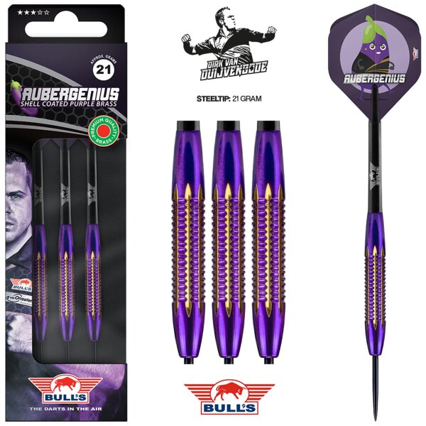 Bulls Steeldarts Dirk van Duijvenbode Aubergenius Brass 21g B-Ware