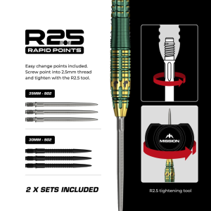 Mission Steeldarts Devon Petersen R2.5 95% 22g