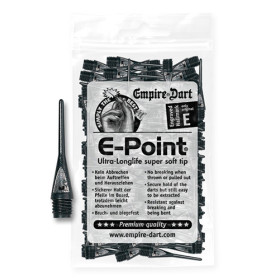 E-Point-Spitzen lang schwarz 1/4" (30 Stück)