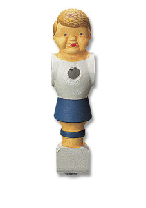 Kickerfigur PVC Blau Zylinderkopfbohrung (Restposten)