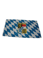 Flagge Bayern mit Wappen 90 x 150 cm