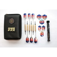 6 WA Softdarts Messing in PAK Darttasche Kunstleder mit Zubehör
