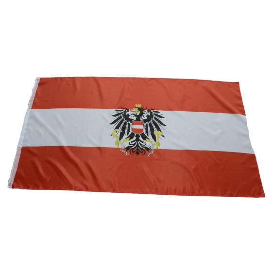 Flagge Österreich mit Adler 90 x 150 cm