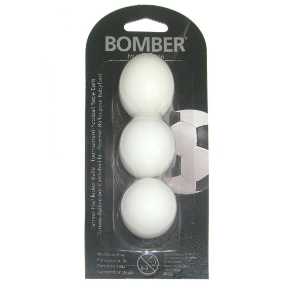 Kickerball Bomber ROBERTSON, weiß, 35,1 mm, 3 Stück im Set