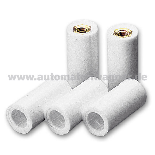 10 Stück Ferrulen (für Schraubleder) mit Messing-Gewinde 12mm