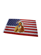 Flagge USA mit Indianer  90 x 150 cm