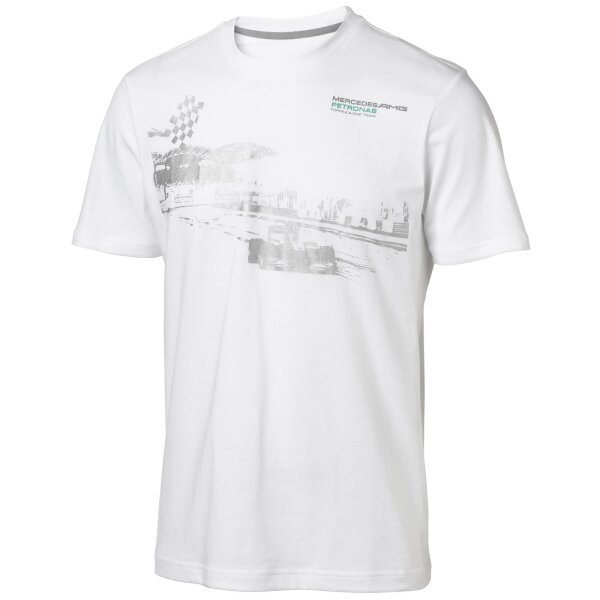 Mercedes AMG Petronas Herren T-Shirt Mens Fan Graphic Tee, Weiß, S, 6000014-2...