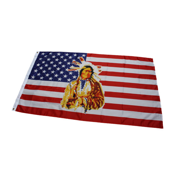 Sonderposten 100 Flaggen USA mit Indianer 90 x 150 cm