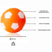 Kickerball Winspeed by Robertson 35 mm, orange / weiß, Set mit 10 Stück 3