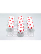 Kickerball Winspeed by Robertson 35 mm, weiß / rot, Set mit 10 Stück