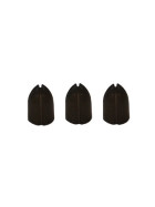 L-Style Shell Lock Caps (6 Stück) clear black