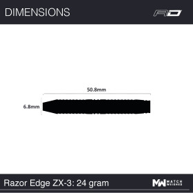 Red Dragon Steeldarts Razor Edge ZX-3 24g