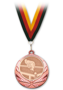 Billard Medaille mit Band 8 cm bronze
