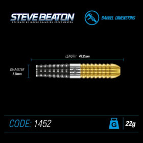 Winmau Steeldarts Steve Beaton Special Edition 90% Tungsten  22g