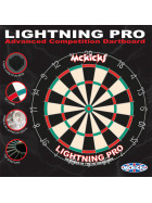 McKicks Lightning Pro Dartboard + 6 WA Steeldarts Messing